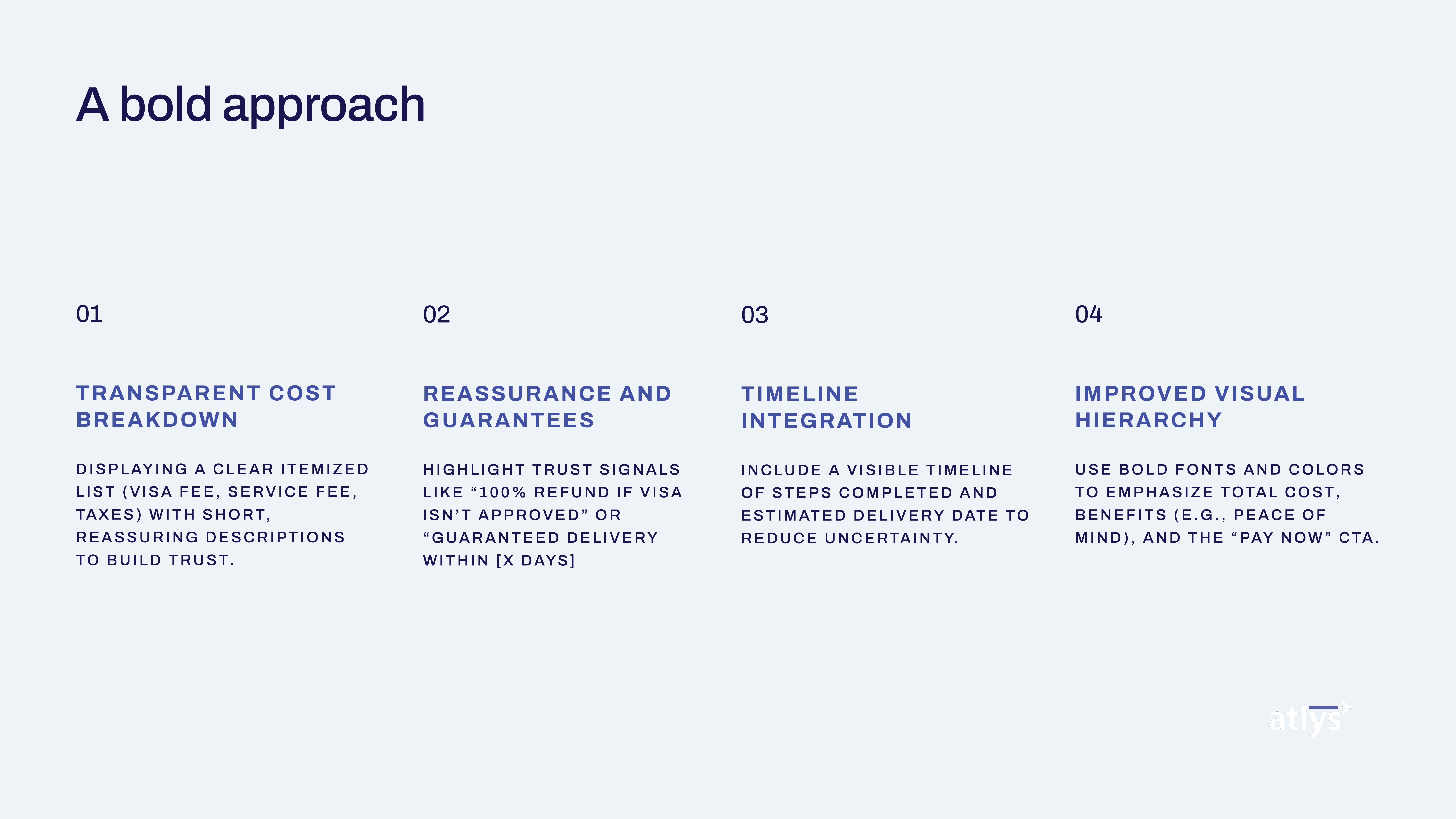 The four pillars of the redesign approach