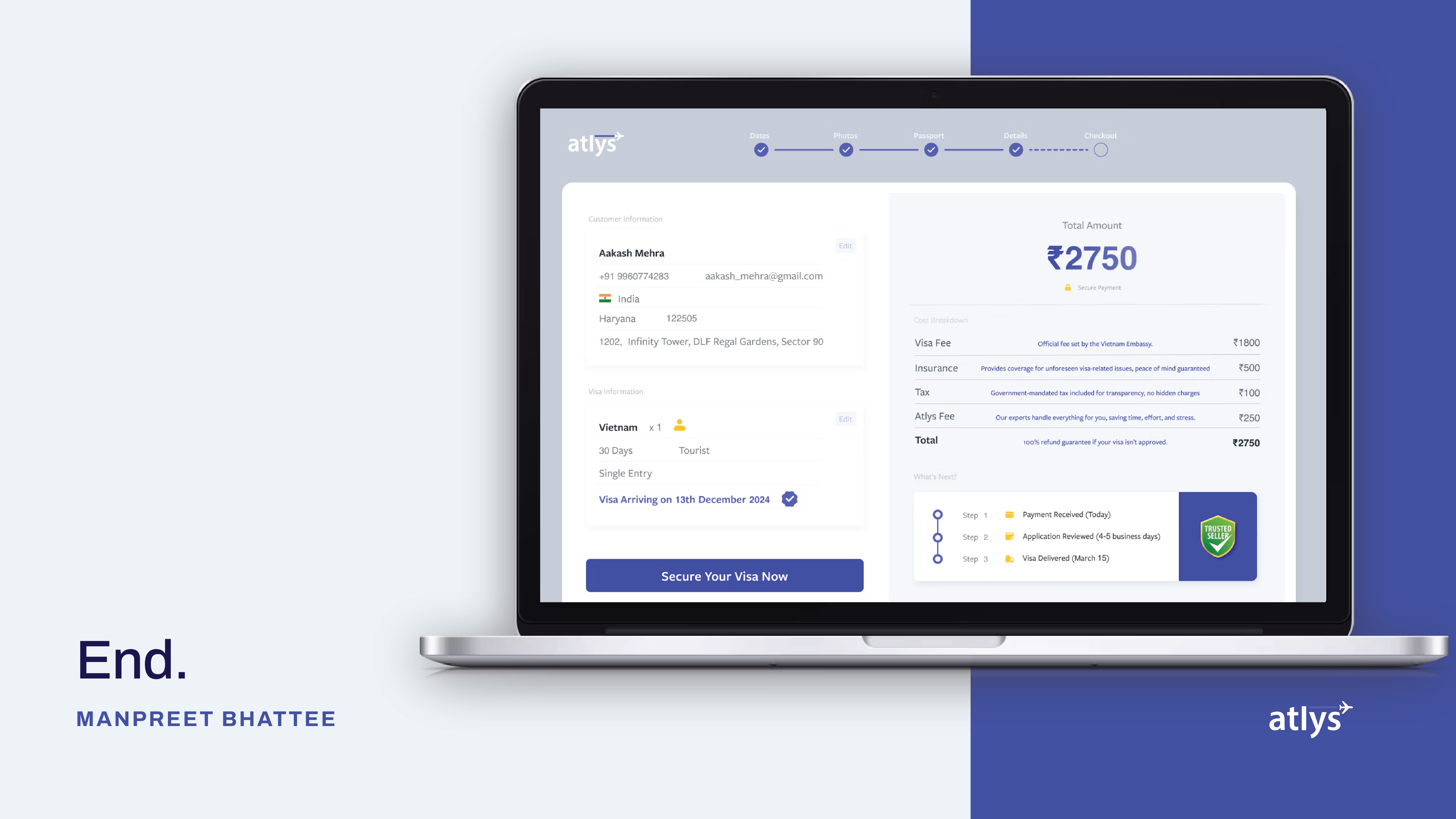 Final desktop checkout design — end-to-end redesigned experience