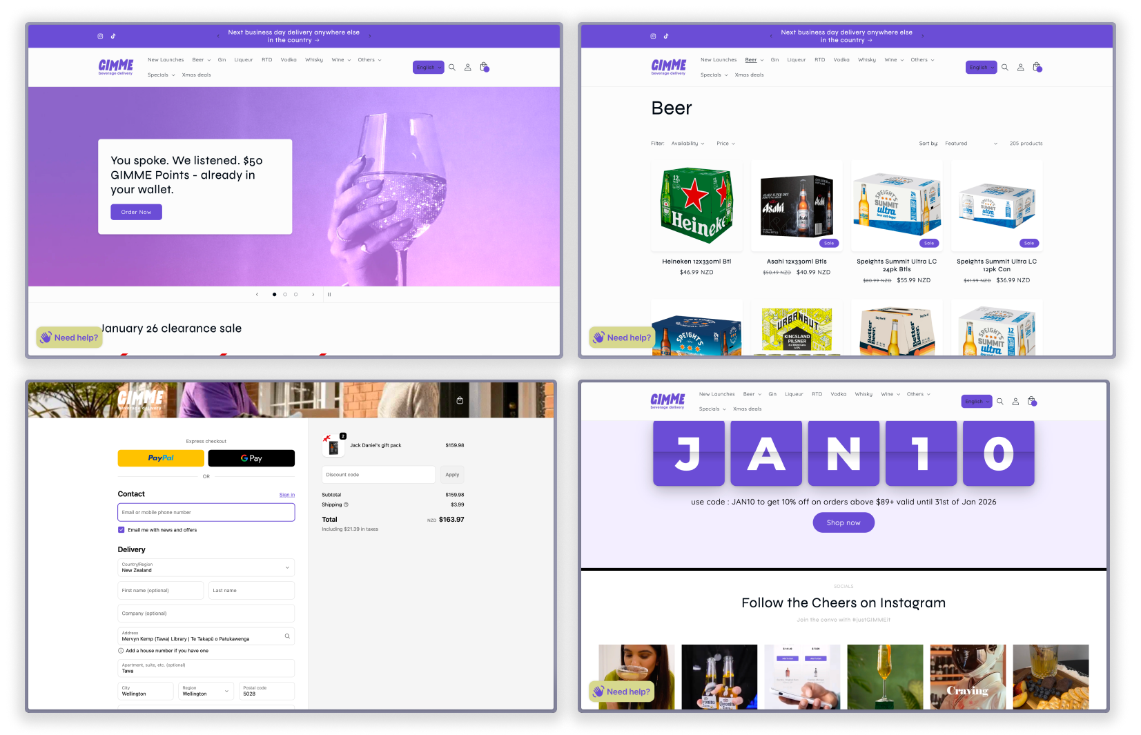 GIMME — Shopify Web Experience